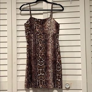 Snake print skater dress